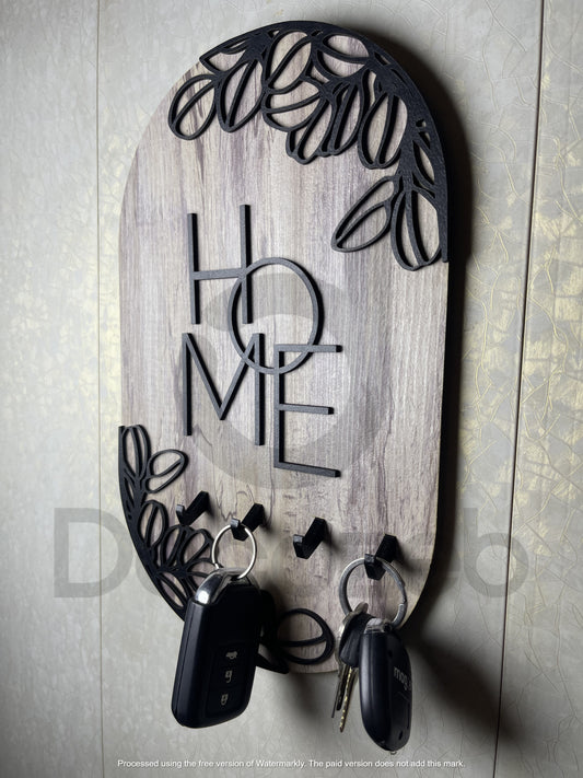 Vintage Key Holder - Leaf Cutouts