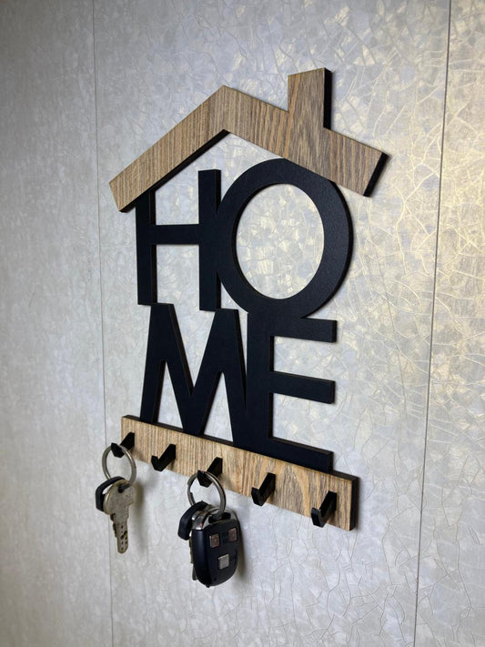 HOME House-Shaped Cutout Key Holder