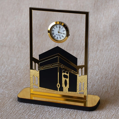 Kaaba Desk Clock – Gold Finish