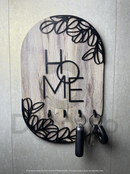 Vintage Key Holder - Leaf Cutouts