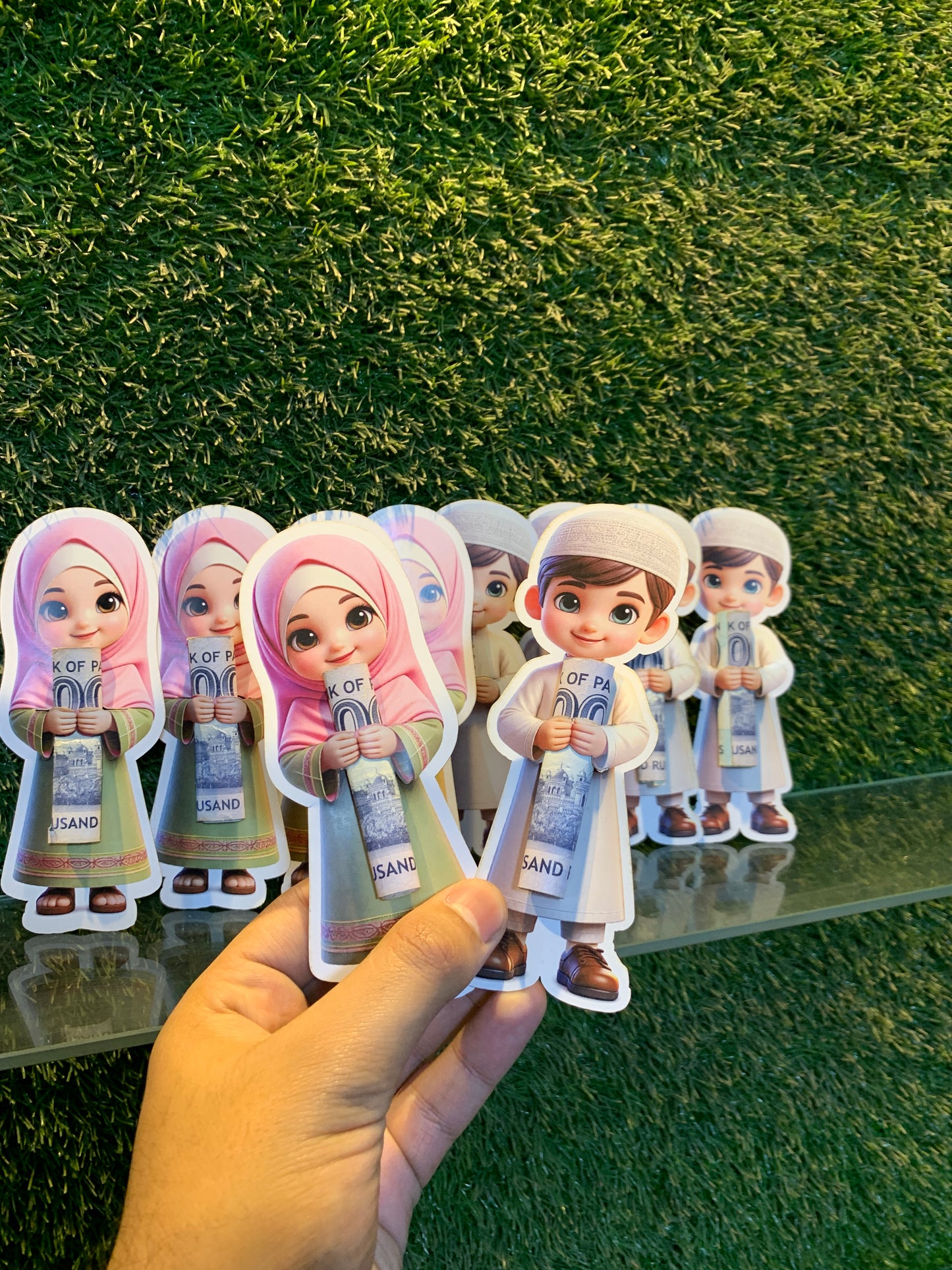 Cute Boy & Girl Eidi Cash Holders – Pack of 10/20