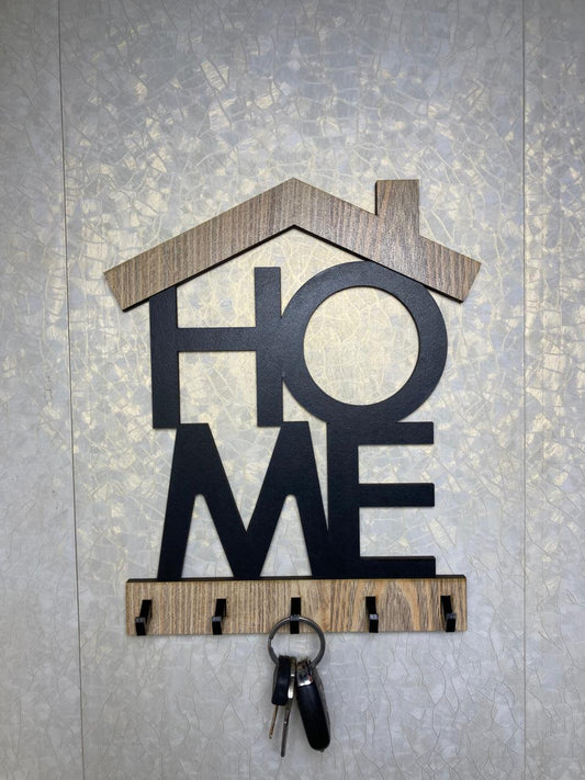 HOME House-Shaped Cutout Key Holder