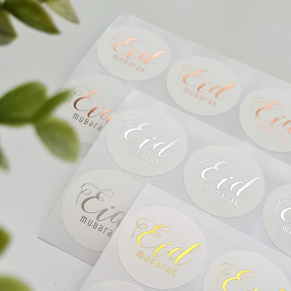 Transparent Eid Foil Stickers