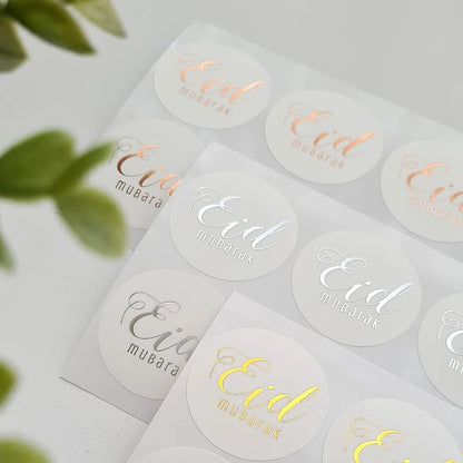 Transparent Eid Foil Stickers
