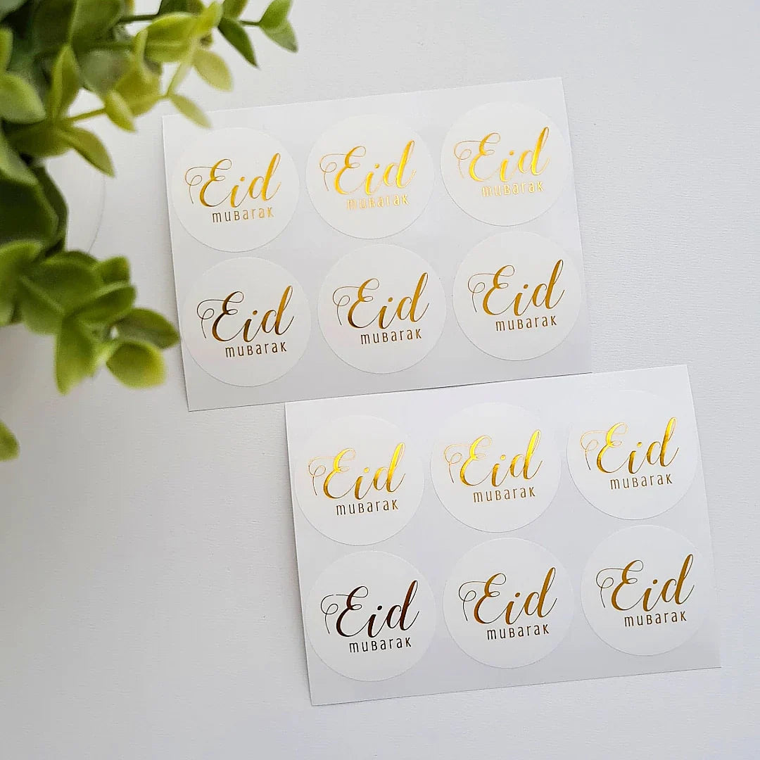 Transparent Eid Foil Stickers