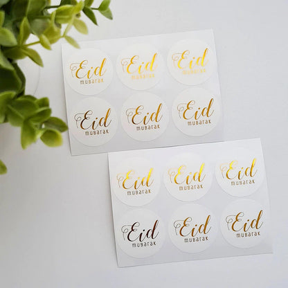 Transparent Eid Foil Stickers