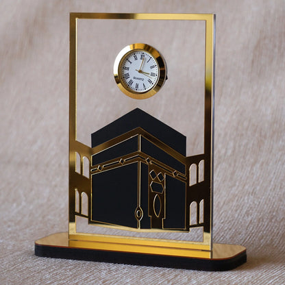 Kaaba Desk Clock – Gold Finish